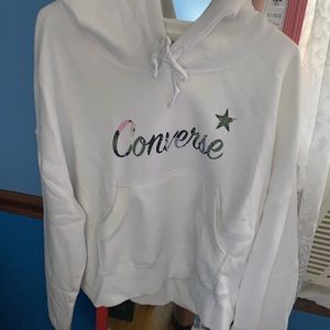 NWOT converse cropped hoodie